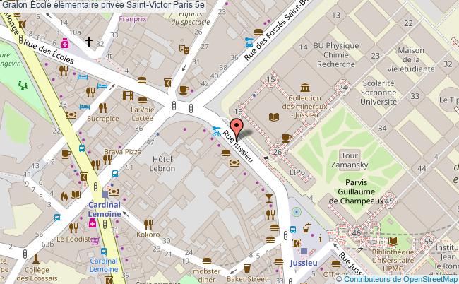 plan École élémentaire Privée Saint-victor Paris 5e Paris 5e