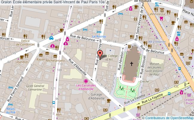 plan École élémentaire Privée Saint-vincent De Paul Paris 10e Paris 10e