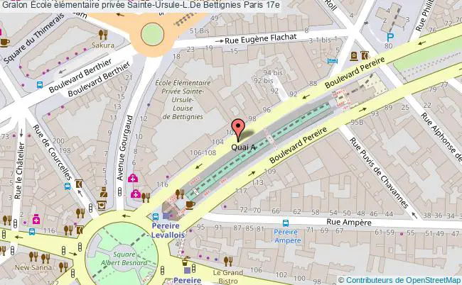 plan École élémentaire Privée Sainte-ursule-l.de Bettignies Paris 17e Paris 17e