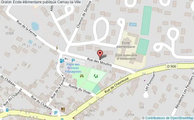 plan École élémentaire Publique Cernay-la-ville Cernay-la-Ville