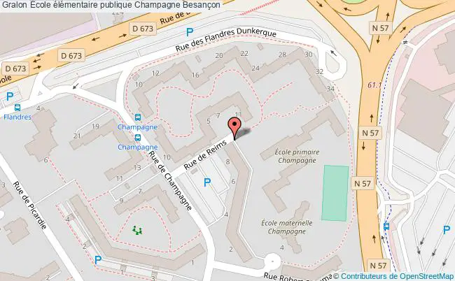 plan École élémentaire Publique Champagne Besançon Besançon