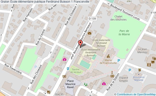 plan École élémentaire Publique Ferdinand Buisson 1 Franconville Franconville