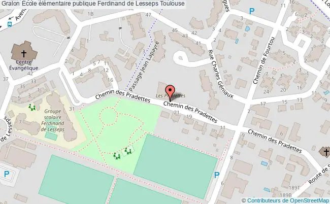 plan École élémentaire Publique Ferdinand De Lesseps Toulouse Toulouse