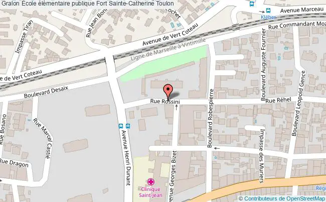 plan École élémentaire Publique Fort Sainte-catherine Toulon Toulon