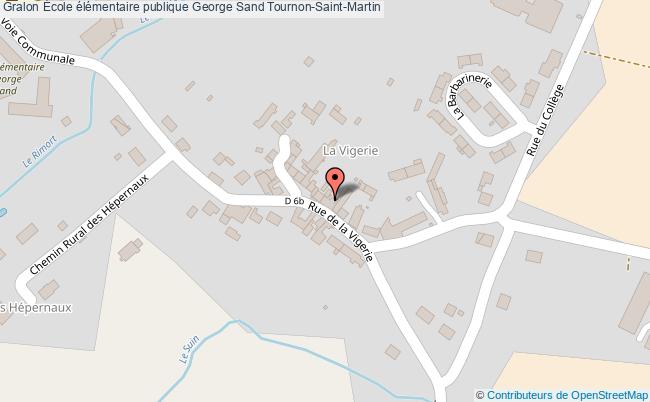 plan École élémentaire Publique George Sand Tournon-saint-martin Tournon-Saint-Martin