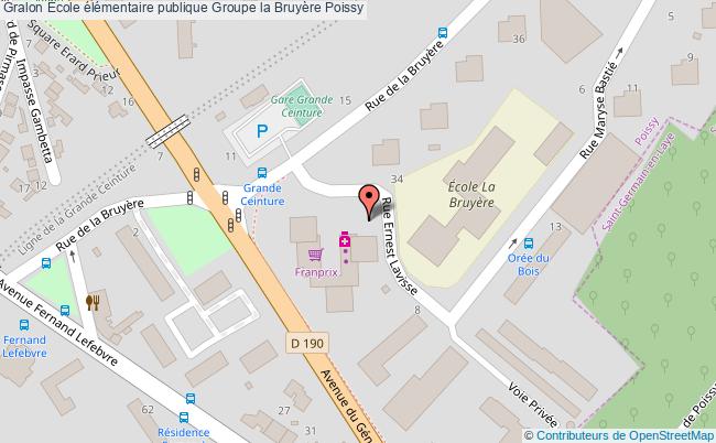 plan École élémentaire Publique Groupe La Bruyère Poissy Poissy