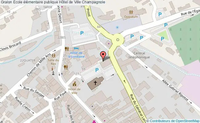 plan École élémentaire Publique Hôtel De Ville Champagnole Champagnole