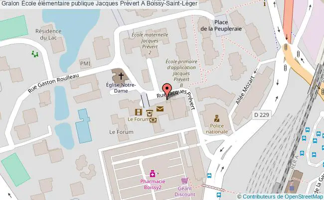 plan École élémentaire Publique Jacques Prévert A Boissy-saint-léger Boissy-Saint-Léger
