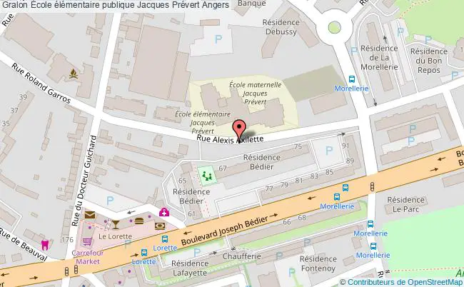 plan École élémentaire Publique Jacques Prévert Angers Angers