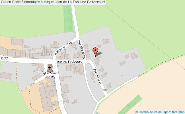 plan École élémentaire Publique Jean De La Fontaine Pettoncourt Pettoncourt