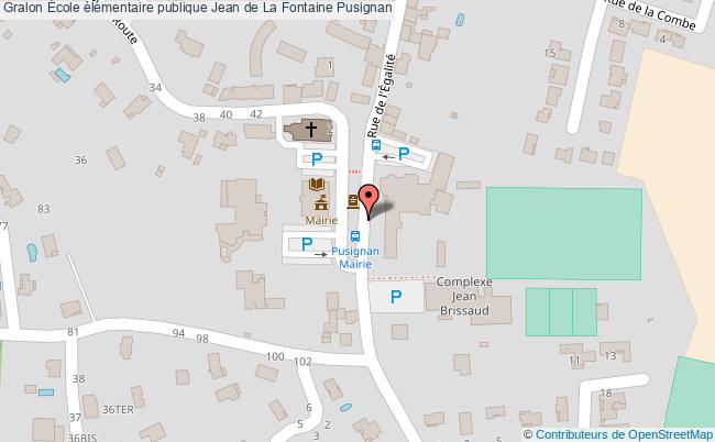 plan École élémentaire Publique Jean De La Fontaine Pusignan Pusignan