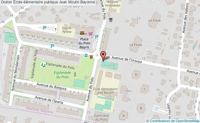 plan École élémentaire Publique Jean Moulin Bayonne Bayonne