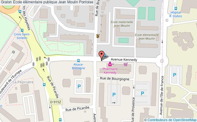 plan École élémentaire Publique Jean Moulin Pontoise Pontoise