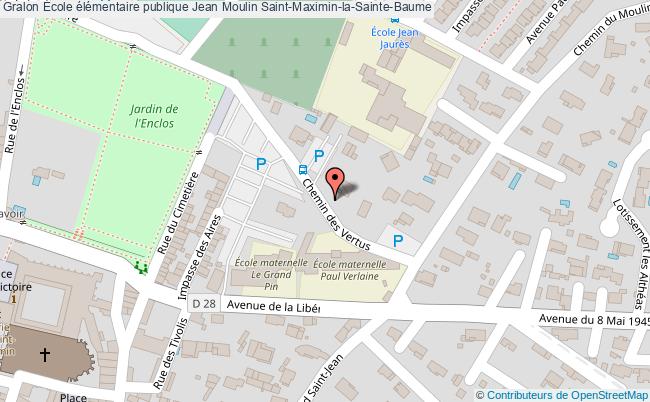 plan École élémentaire Publique Jean Moulin Saint-maximin-la-sainte-baume Saint-Maximin-la-Sainte-Baume