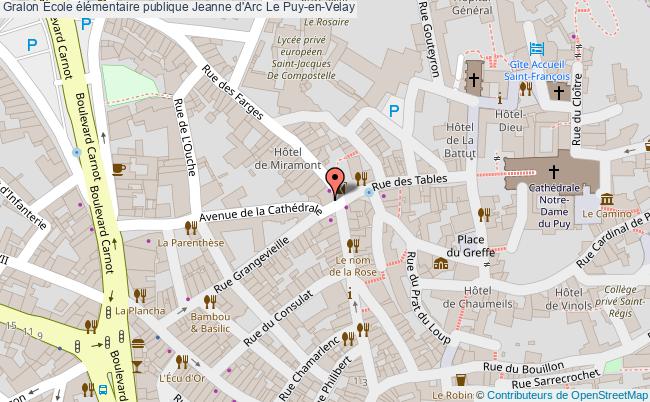 plan École élémentaire Publique Jeanne D'arc Le Puy-en-velay Le Puy-en-Velay