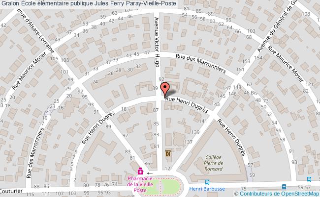 plan École élémentaire Publique Jules Ferry Paray-vieille-poste Paray-Vieille-Poste
