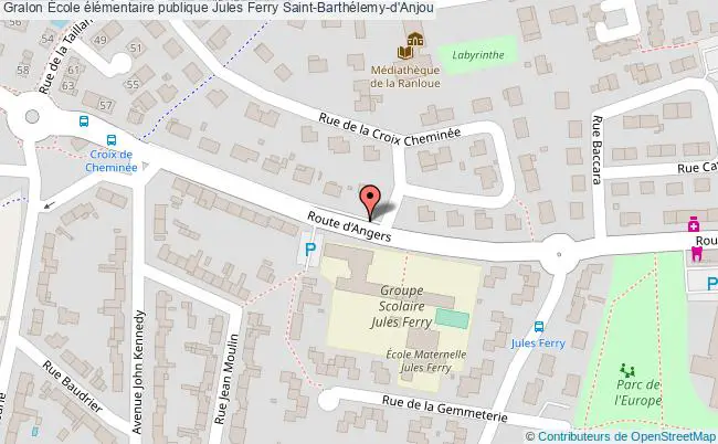 plan École élémentaire Publique Jules Ferry Saint-barthélemy-d'anjou Saint-Barthélemy-d'Anjou