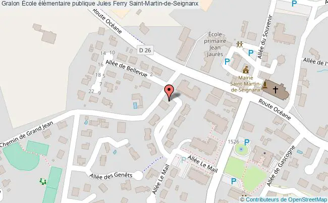 plan École élémentaire Publique Jules Ferry Saint-martin-de-seignanx Saint-Martin-de-Seignanx