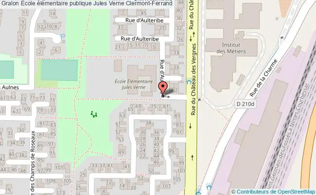 plan École élémentaire Publique Jules Verne Clermont-ferrand Clermont-Ferrand