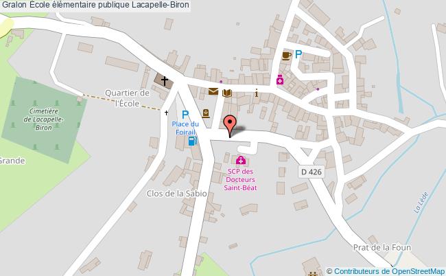 plan École élémentaire Publique Lacapelle-biron Lacapelle-Biron