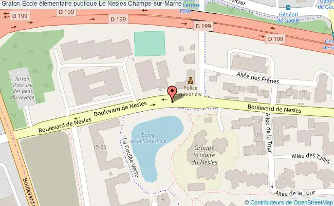 plan École élémentaire Publique Le Nesles Champs-sur-marne Champs-sur-Marne