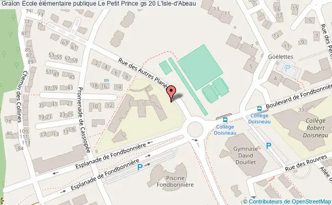 plan École élémentaire Publique Le Petit Prince Gs 20 L'isle-d'abeau L'Isle-d'Abeau