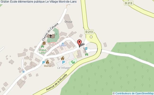 plan École élémentaire Publique Le Village Mont-de-lans Mont-de-Lans