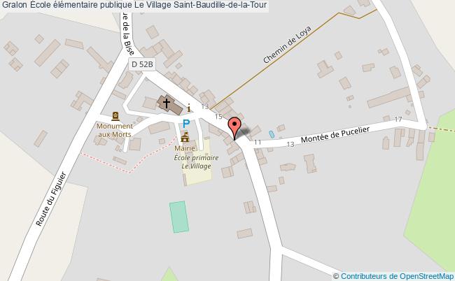 plan École élémentaire Publique Le Village Saint-baudille-de-la-tour Saint-Baudille-de-la-Tour