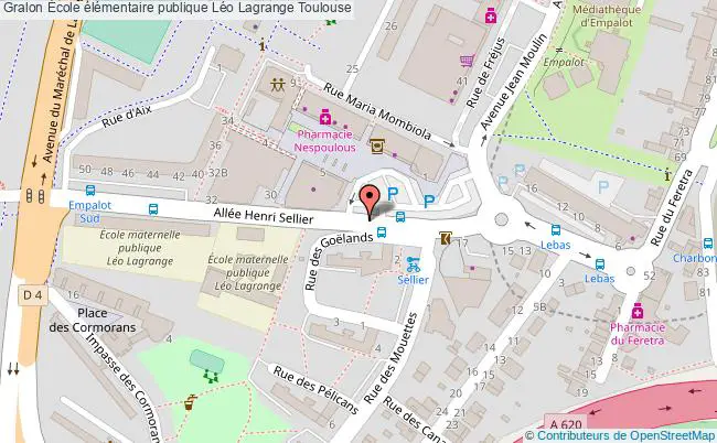 plan École élémentaire Publique Léo Lagrange Toulouse Toulouse