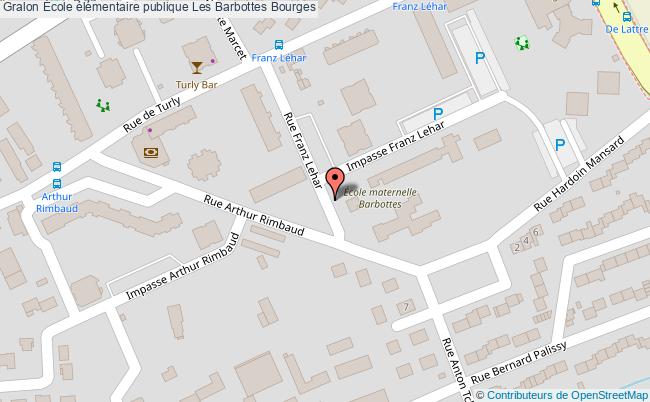 plan École élémentaire Publique Les Barbottes Bourges Bourges