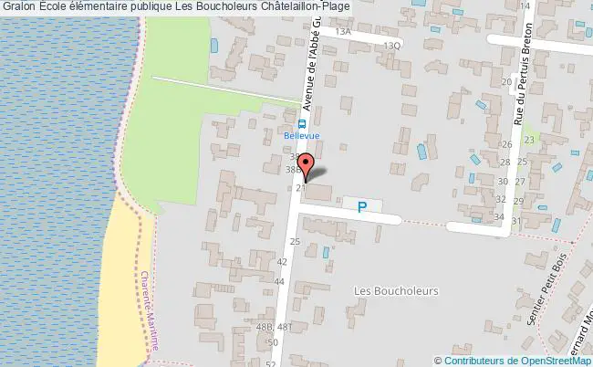 plan École élémentaire Publique Les Boucholeurs Châtelaillon-plage Châtelaillon-Plage