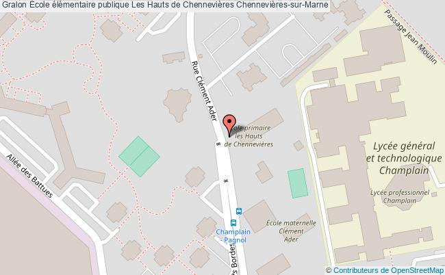 plan École élémentaire Publique Les Hauts De Chennevières Chennevières-sur-marne Chennevières-sur-Marne