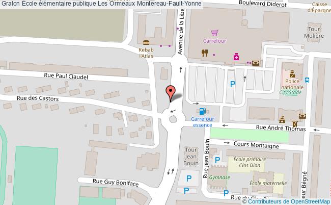 plan École élémentaire Publique Les Ormeaux Montereau-fault-yonne Montereau-Fault-Yonne