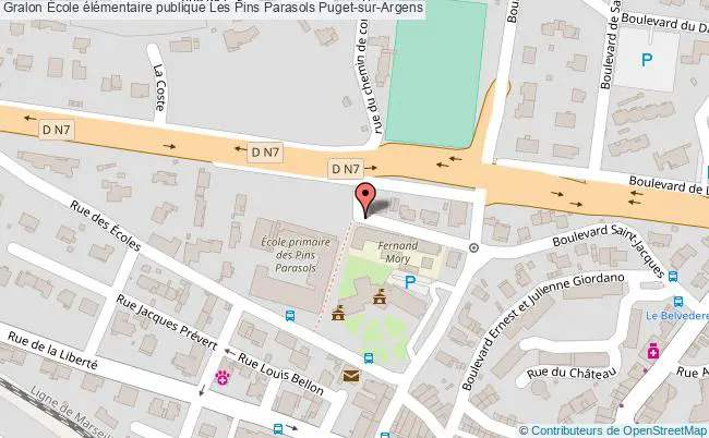 plan École élémentaire Publique Les Pins Parasols Puget-sur-argens Puget-sur-Argens