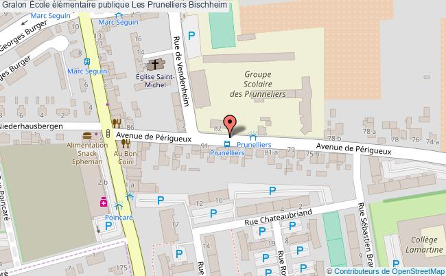 plan École élémentaire Publique Les Prunelliers Bischheim Bischheim