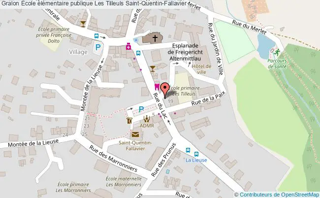plan École élémentaire Publique Les Tilleuls Saint-quentin-fallavier Saint-Quentin-Fallavier