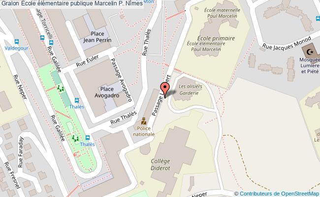 plan École élémentaire Publique Marcelin P. Nîmes Nîmes