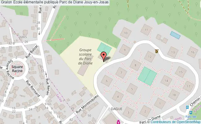 plan École élémentaire Publique Parc De Diane Jouy-en-josas Jouy-en-Josas