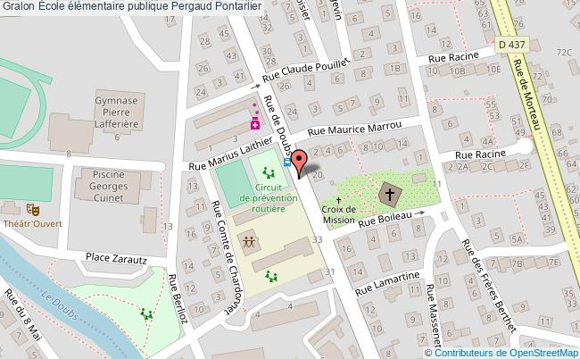 plan École élémentaire Publique Pergaud Pontarlier Pontarlier