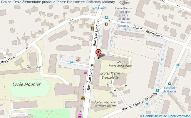 plan École élémentaire Publique Pierre Brossolette Châtenay-malabry Châtenay-Malabry
