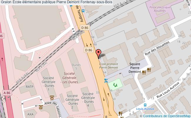 plan École élémentaire Publique Pierre Demont Fontenay-sous-bois Fontenay-sous-Bois
