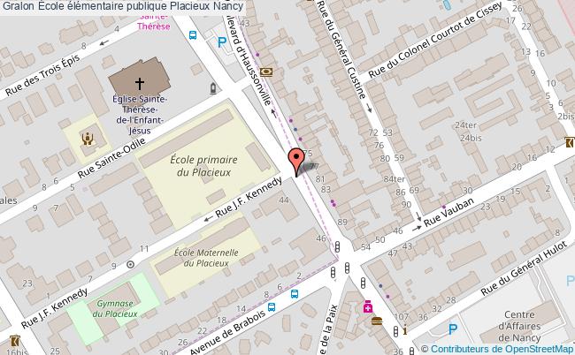 plan École élémentaire Publique Placieux Nancy Nancy