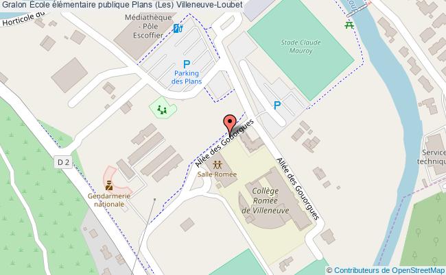 plan École élémentaire Publique Plans (les) Villeneuve-loubet Villeneuve-Loubet