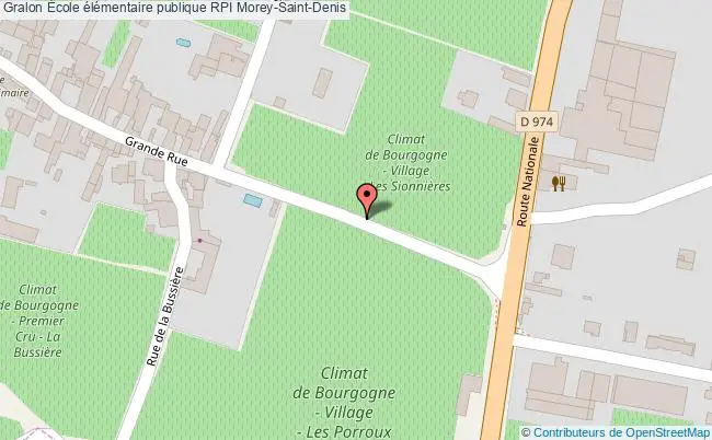 plan École élémentaire Publique Rpi Morey-saint-denis Morey-Saint-Denis