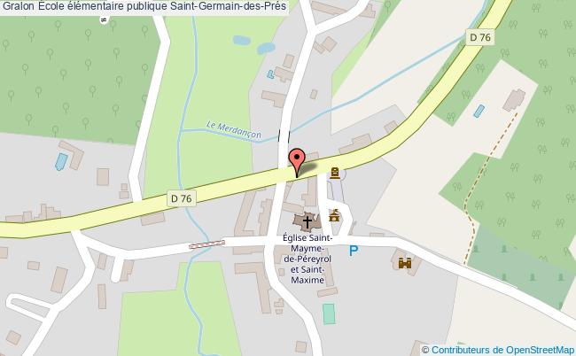 plan École élémentaire Publique Saint-germain-des-prés Saint-Germain-des-Prés
