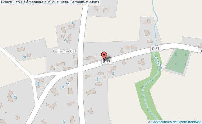 plan École élémentaire Publique Saint-germain-et-mons Saint-Germain-et-Mons