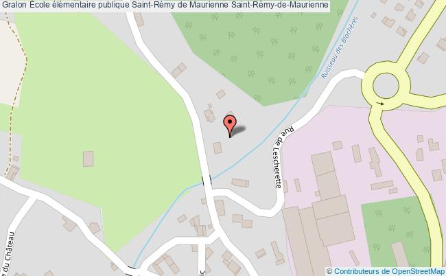 plan École élémentaire Publique Saint-rémy De Maurienne Saint-rémy-de-maurienne Saint-Rémy-de-Maurienne