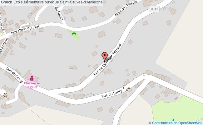 plan École élémentaire Publique Saint-sauves-d'auvergne Saint-Sauves-d'Auvergne