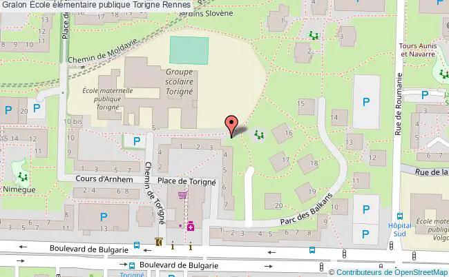 plan École élémentaire Publique Torigne Rennes Rennes