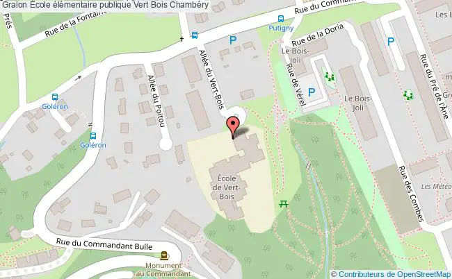 plan École élémentaire Publique Vert Bois Chambéry Chambéry